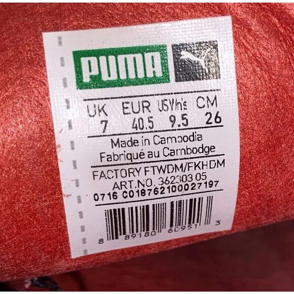 PUMA Suede Classic Mono Women's US Size 9.5 Iced High Risk Red Sneaker Shoes - Picture 10 of 10